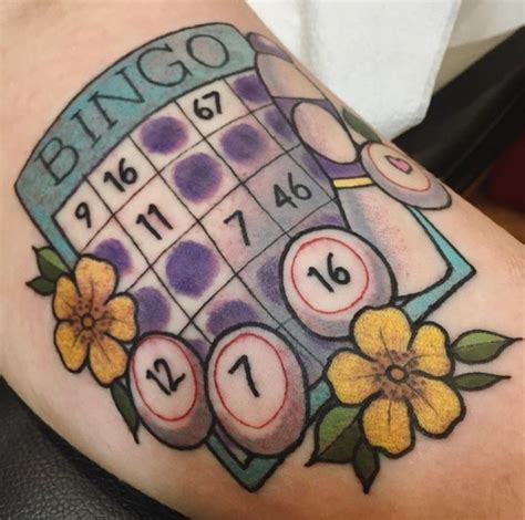 bingo ball tattoo